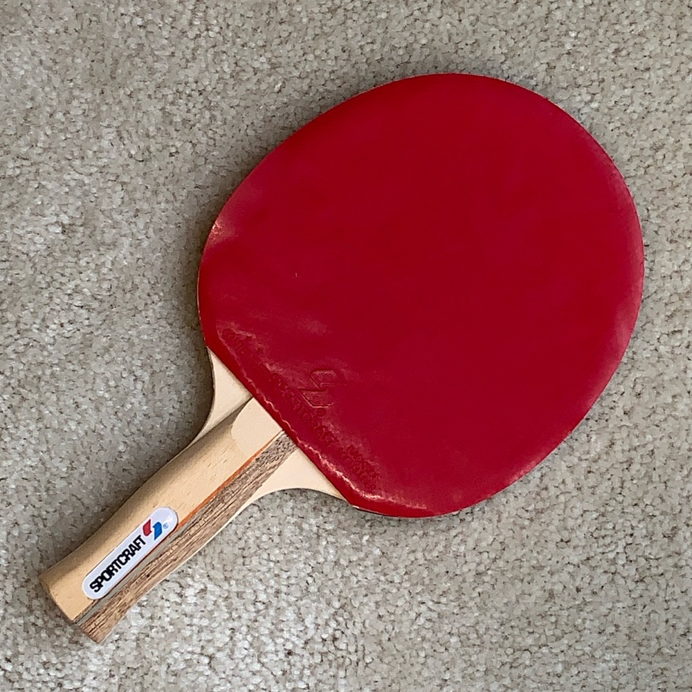 Contender SportsCraft Table Tennis Paddle, Red and Black
